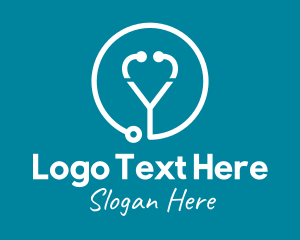 Heart Stethoscope Medical logo