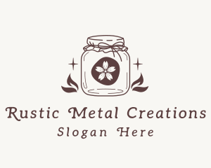 Rustic Flower Jar logo design