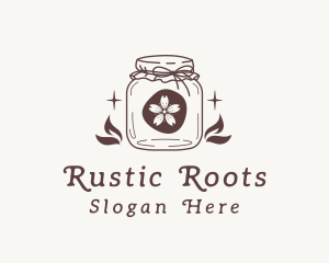 Rustic Flower Jar logo design