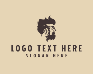 Hipster Beard Man  logo