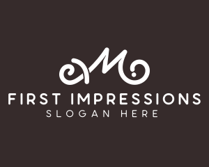 Signature Script Beauty Letter M logo design