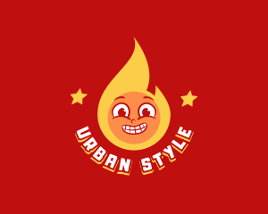 Retro Fire Restaurant logo design