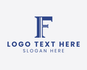 Law Firm Business Letter F Logo