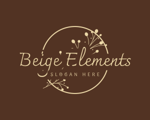 Beige Elegant Handwritten  logo