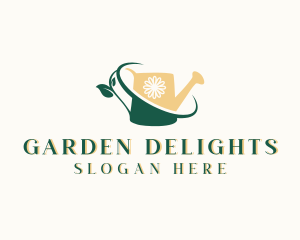 Gardening Watering Can  logo design