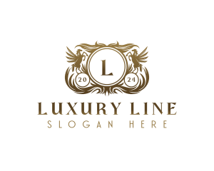 Luxury Pegasus Ornament logo design