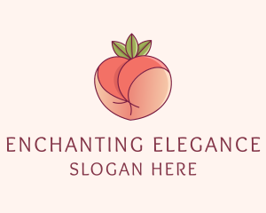 Lingerie Peach Heart logo design