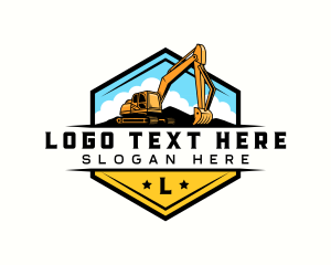 Excavator Backhoe Digging logo