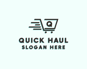 Fast Grocery Cart logo design