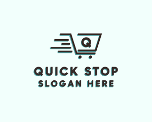 Fast Grocery Cart logo design