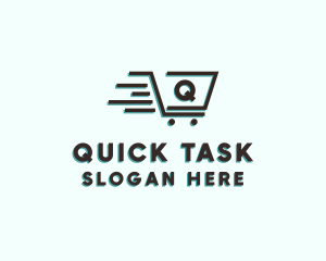 Fast Grocery Cart logo design