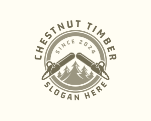 Chainsaw Forestry Lumberjack logo