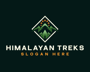 Adventure Mountaineering Trek logo design