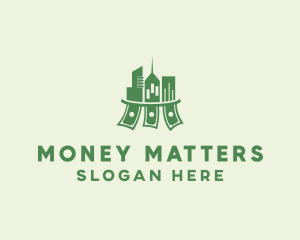 Money Building Cityscape logo design