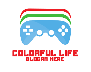 Colorful Game Controller logo design