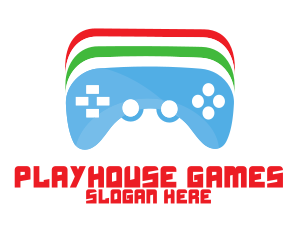 Colorful Game Controller logo design