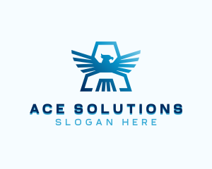 Eagle Security Letter A logo design