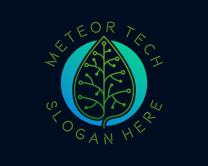 Organic Leaf Tech logo design