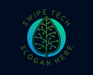 Organic Leaf Tech logo design