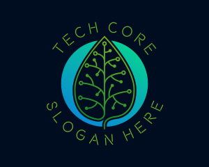 Organic Leaf Tech logo design