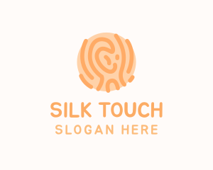 Wood Fingerprint Biometric logo design