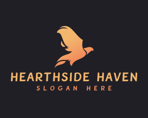 Flying Phoenix Bird logo