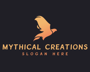 Flying Phoenix Bird logo design