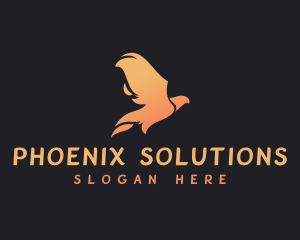 Flying Phoenix Bird logo design