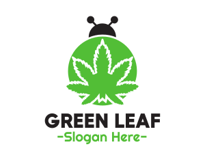 Green Cannabis Bug logo design