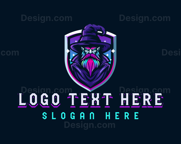 Magical Gaming Wizard Logo