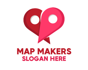 Love Location Pin logo design