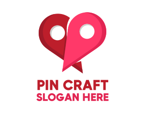 Love Location Pin logo design