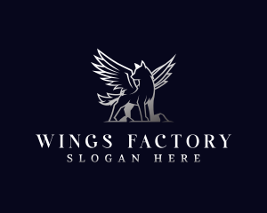 Wing Wolf Animal logo