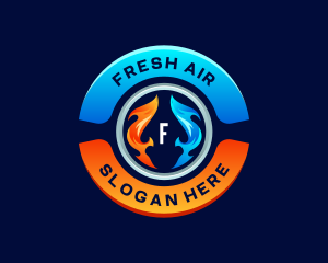 Hot Cold Air Conditioning logo design