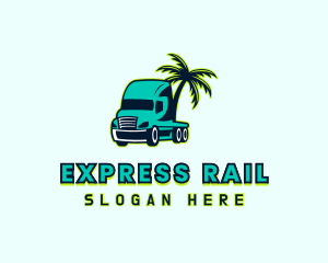 Palm Tree Trucker logo design