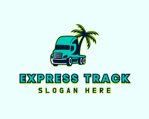 Palm Tree Trucker logo design