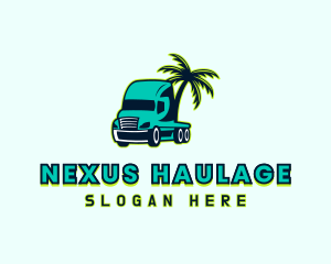 Palm Tree Trucker logo design