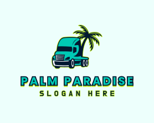 Palm Tree Trucker logo design