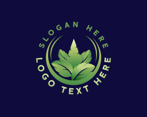 Leaf Plant Eco Farm Logo