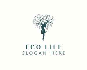 Organic Woman Tree logo design