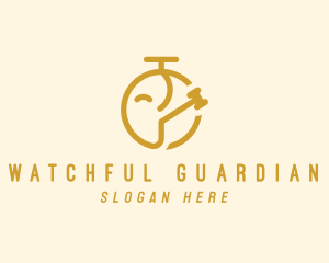 Modern Gavel Watch logo design