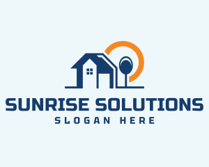 Sun Home Construction logo design
