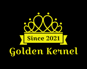 Golden Crown Pageant logo design