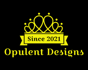Golden Crown Pageant logo design
