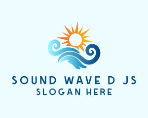 Sunrise Sea Waves logo design