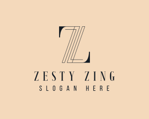 Geometric Business Letter Z logo design