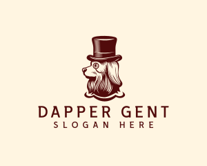 Dapper Monocle Dog  logo design