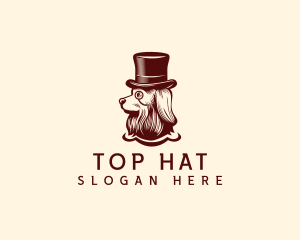 Dapper Monocle Dog  logo design