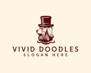 Dapper Monocle Dog  logo design