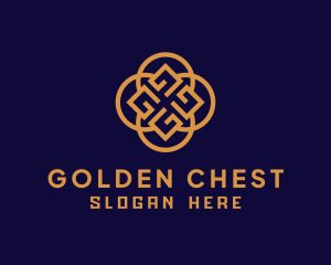 Golden Letter G Decoration logo design